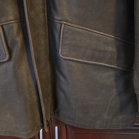 DANIER LEATHER men’s genuine brown leather jacket size large - Picture 5 of 11